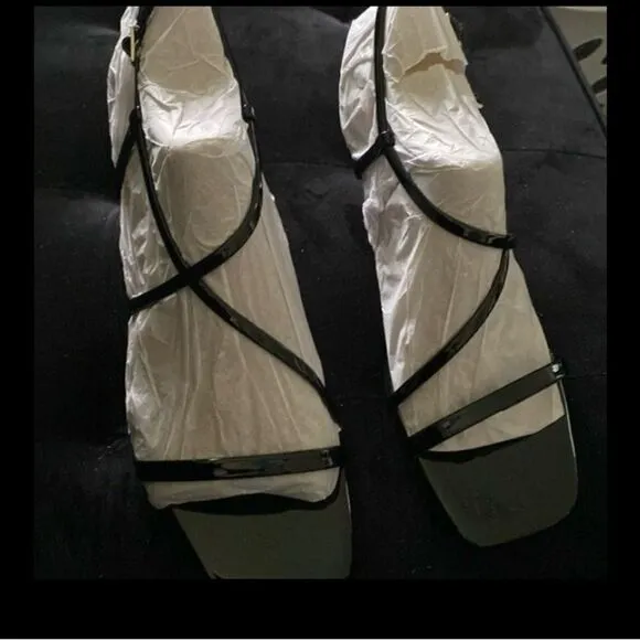 - #250 NINE WEST Patent Leather Strappy Heels