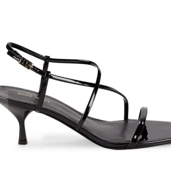 - #250 NINE WEST Patent Leather Strappy Heels