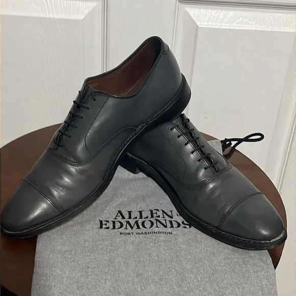 🔥🔥 ALLEN EDMONDS Park Avenue Oxford Derby Handcrafted Leather Shoes 10.5A -EUC