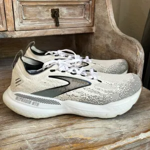 🤍 Brooks Glycerin StealthFit GTS 21 Size 10.5 White Grey Black Running