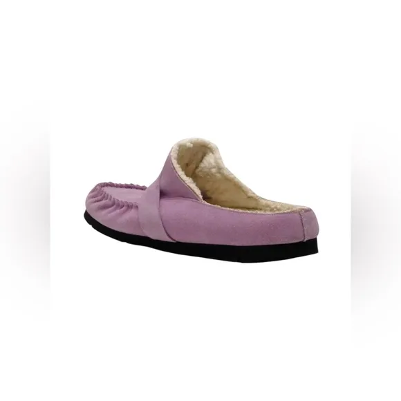 🆕 FREE PEOPLE | SHEARLING AFTER RIDING MULES | LAVENDER | SIZE: EU 39 (US 8.5)