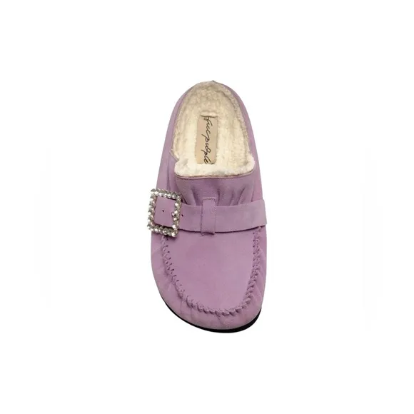 🆕 FREE PEOPLE | SHEARLING AFTER RIDING MULES | LAVENDER | SIZE: EU 39 (US 8.5)