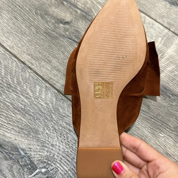 • Madewell • Women’s Remi Slip On Mules  Rust BrownSize 5.5 Leather