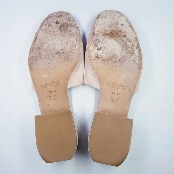 🌸 Vince | Suede Light Pink Mules size 9