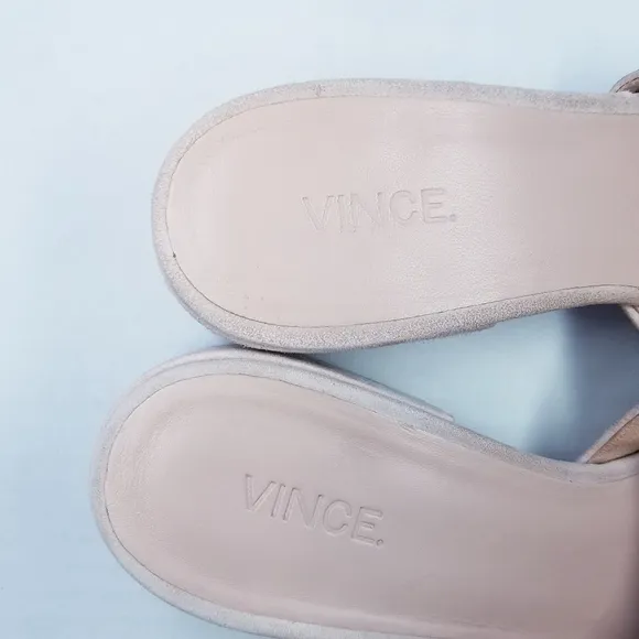 🌸 Vince | Suede Light Pink Mules size 9