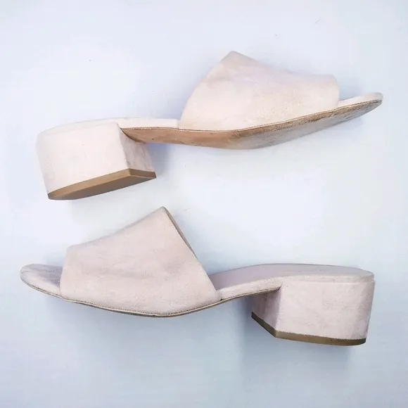 🌸 Vince | Suede Light Pink Mules size 9