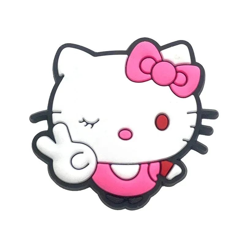 10–35pcs Hello Kitty Shoe Charms – Cute Cartoon Accessories for Clogs & Garden Shoes | Fun Decorations & Gifts for Kids and Girls