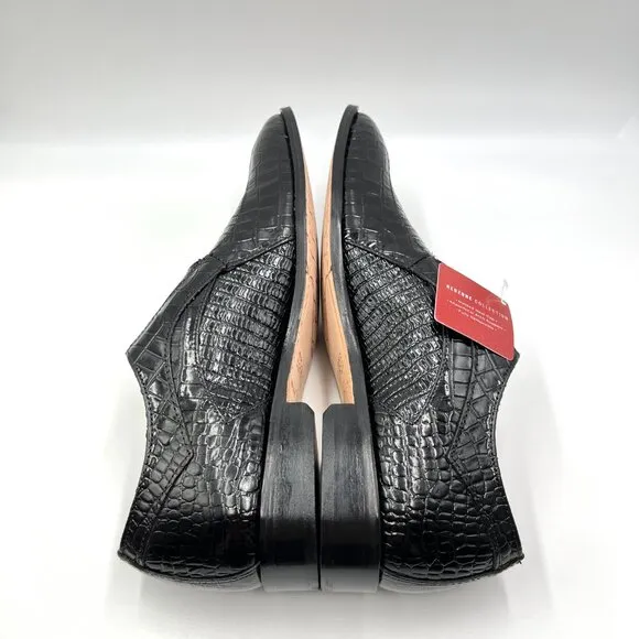 10W 10 WIDE WIDTH Stacy Adams Mens Turano Black Leather Oxfords Dress Shoes