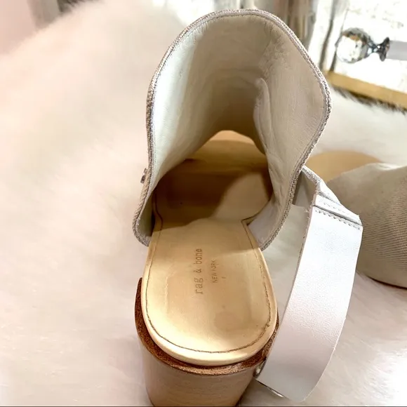 15) RAG &amp; BONE LEIGH NATURAL OPEN TOE SANDALS SIZE 9