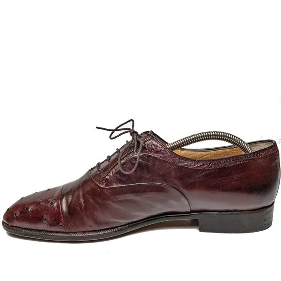 $1700 Moreschi Luxury Genuine Ostrich Skin  Oxfords Sz 11.5