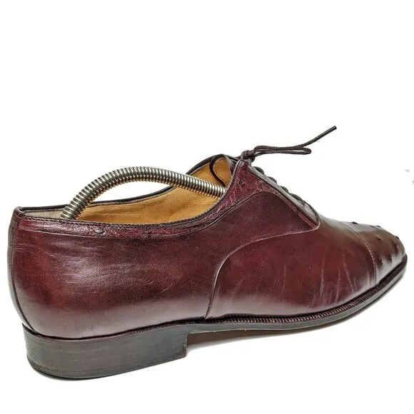 $1700 Moreschi Luxury Genuine Ostrich Skin  Oxfords Sz 11.5