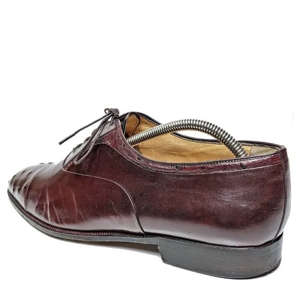 $1700 Moreschi Luxury Genuine Ostrich Skin  Oxfords Sz 11.5