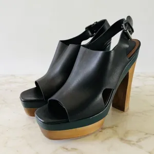 2012 MARNI at H&amp;M Plateau Platform Heels Slingback Sandal - EUR 39 / US 8
