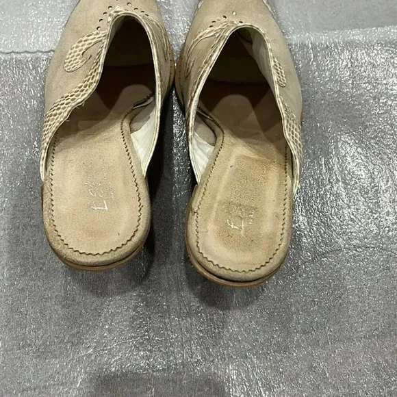 [40/US9]Lavorazione artigiana Pointed Toe Western Slip On Mules-Made in Italy