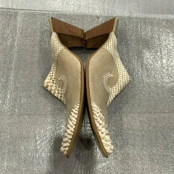 [40/US9]Lavorazione artigiana Pointed Toe Western Slip On Mules-Made in Italy