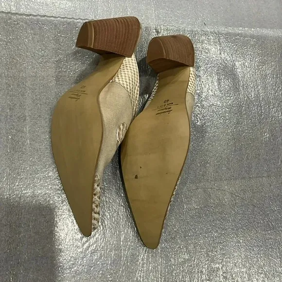 [40/US9]Lavorazione artigiana Pointed Toe Western Slip On Mules-Made in Italy