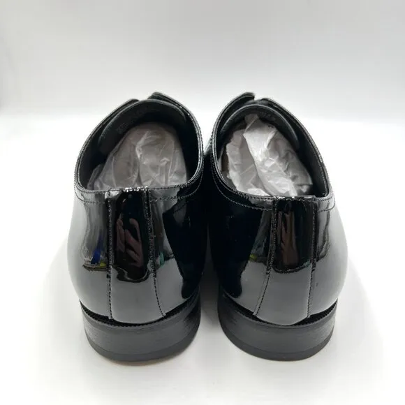 9 3E WIDE WIDTH Florsheim Mens Tuxedo Black Plain Toe Oxfords Dress Shoes