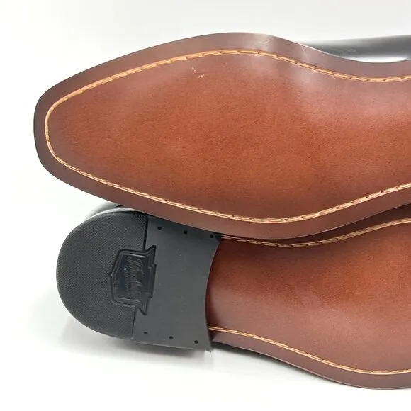 9 3E WIDE WIDTH Florsheim Mens Tuxedo Black Plain Toe Oxfords Dress Shoes