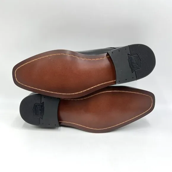 9 3E WIDE WIDTH Florsheim Mens Tuxedo Black Plain Toe Oxfords Dress Shoes