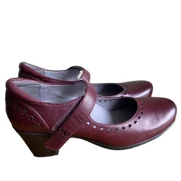 Abeo B.I.O. System Penny Leather Heeled Mary Jane Shoes Size 8 Neutral