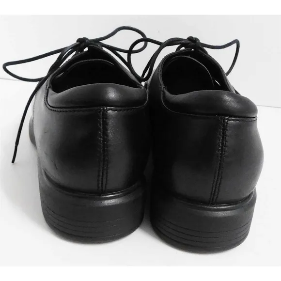 abeo Dawson Black Leather Tie Oxford Comfort Dress Shoes 9.5 M