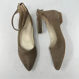 ABLE Ashleigh Mary Jane Suede Flats Size 8 Taupe Classic Minimalist Neutral