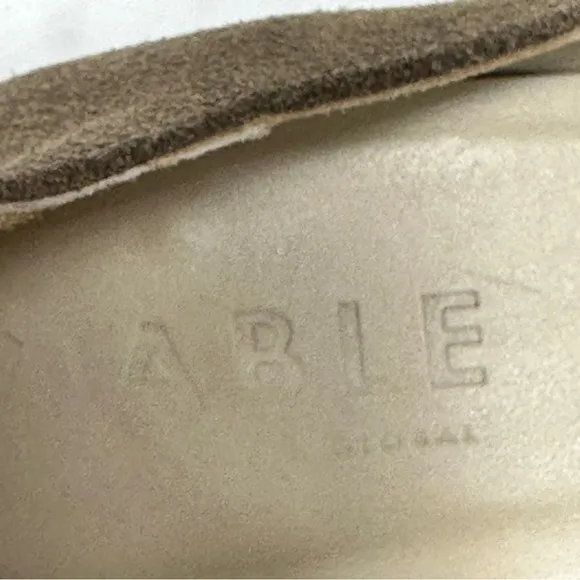 ABLE Ashleigh Mary Jane Suede Flats Size 8 Taupe Classic Minimalist Neutral