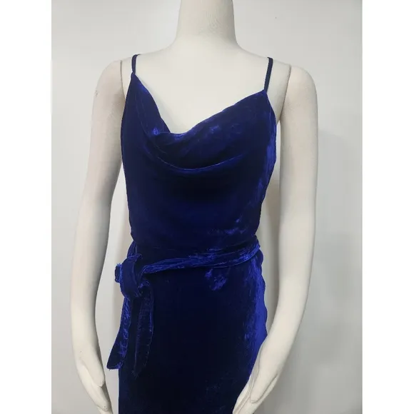 Adelyn Rae Zana Velvet Cowl Neck Slip Dress Size M