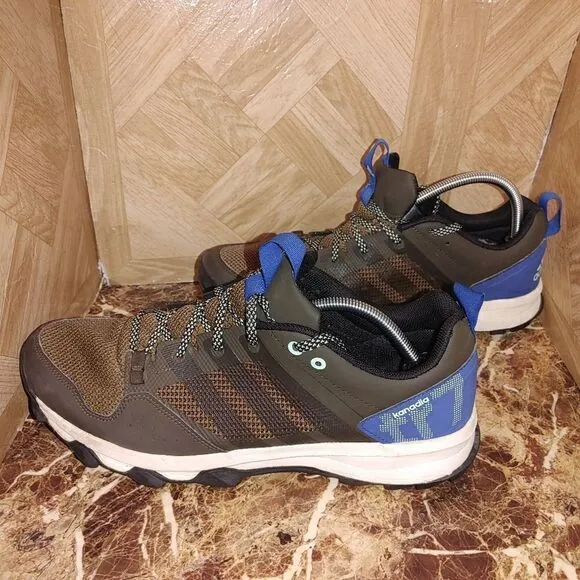 Adidas men's Kanadia TR7 trail running shoe sneaker brown size 12. 038