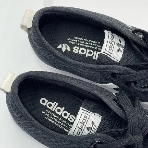 adidas Originals Sz 6.5 Nizza Platform Black White Women’s Casual  Shoes FV5321