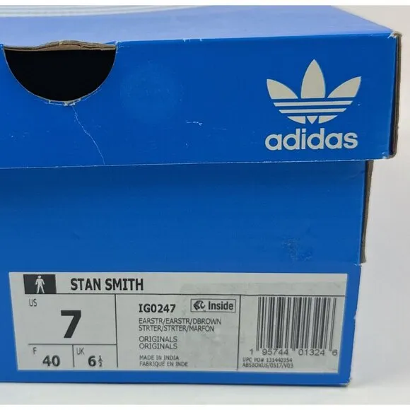 Adidas Stan Smith Mens Cordura Earth Strata Brown Low Top Sneakers IG0247