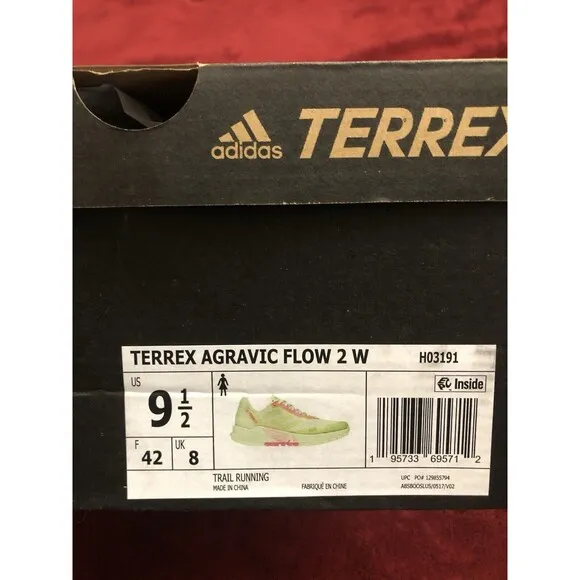 Adidas Women’s Terrex Agravic Flow 2 Trail Running Shoes Pulse Lime Turbo Sz 9.5