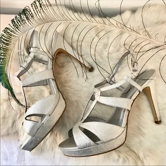 Adrianna Papell Strappy Sandal Heels Silver 7.5