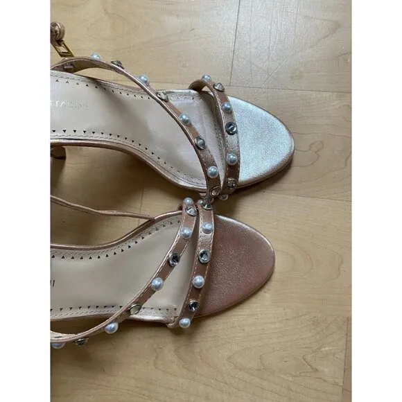 ADRIENNE Vittadini  &quot;Glow 2&quot; Strappy rhinestone Heels sz 7.5 NEW