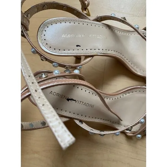 ADRIENNE Vittadini  &quot;Glow 2&quot; Strappy rhinestone Heels sz 7.5 NEW
