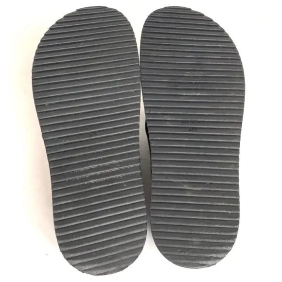A.F. Vandevorst Leather Slides 8.5 Black Blue