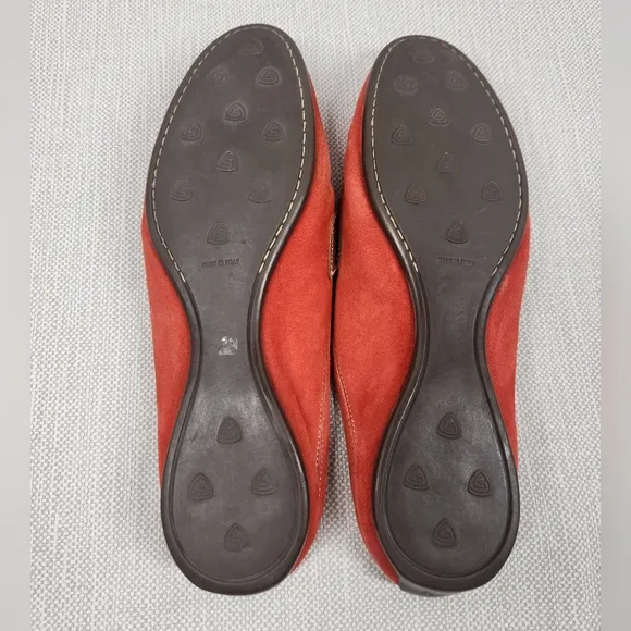 AGL Attilio Giusti Leombruni Size 40.5 Red Mules Suede