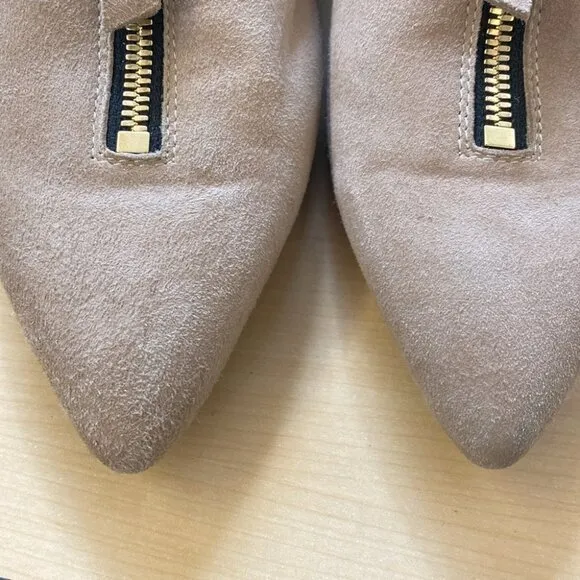 AGL Italian Mules Suede / Gold Studs