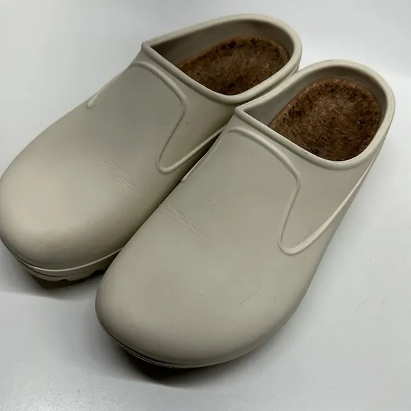 Aime Leon Dore ALD Garden Mules Clogs Slip On Rubber Shoes White Men's Size 9.5