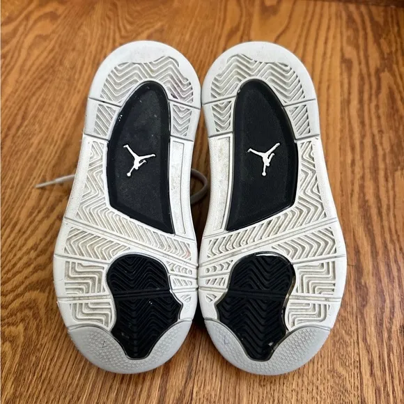 Air Jordan 4 Retro Shoes Kids 11C Military Black