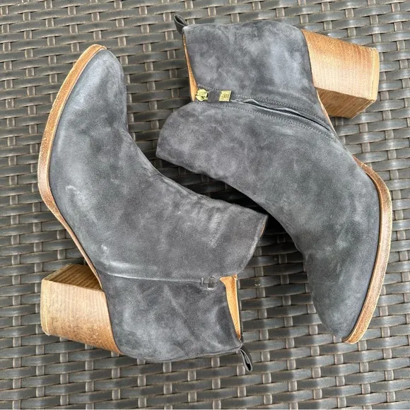 Alberto Fermani, Leather Ankle Boots, Gray, Size EU 41 or US 10 Women's shoes