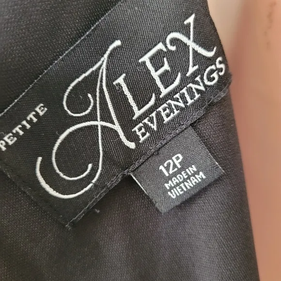 ALEX EVENINGS Cold-Shoulder Draped Ruffle Gown