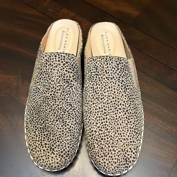 Alex MarieMaysette Cheetah Print Suede Mules