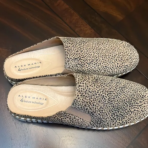 Alex MarieMaysette Cheetah Print Suede Mules