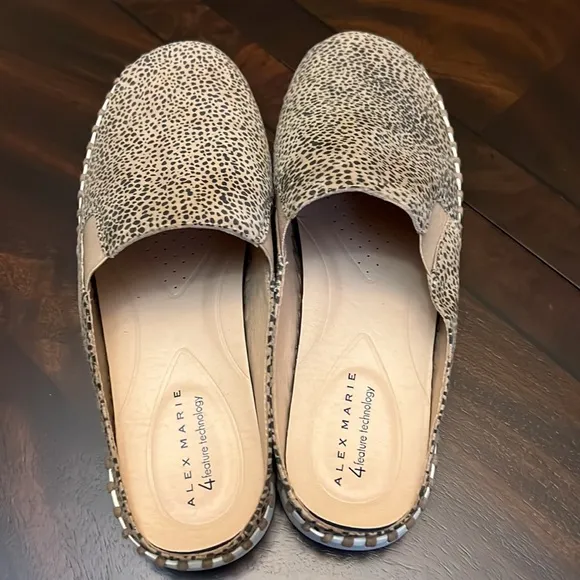 Alex MarieMaysette Cheetah Print Suede Mules