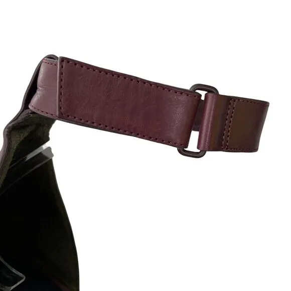Alexander Wang Burgundy Leather Strappy Ankle Strap 4” Heels Size 40 / US 10 S02