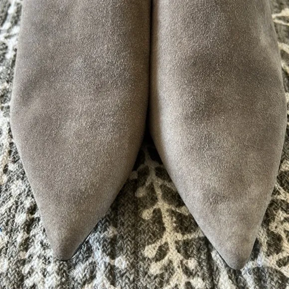 Alexander Wang Ella Grey suede pointed toe mules