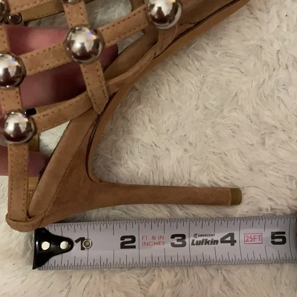 Alexander Wang sz 38 sexy silver studded slip on high heels designer sexy heels