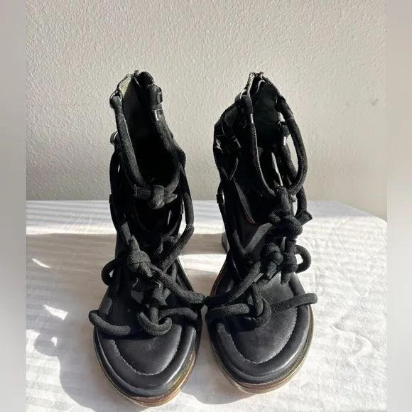 Alexander Wang Tempest Knotted Sandal, Black Size 38