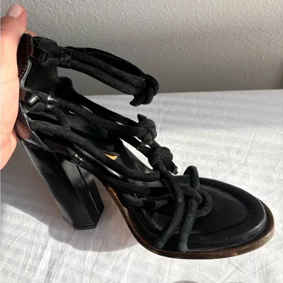 Alexander Wang Tempest Knotted Sandal, Black Size 38